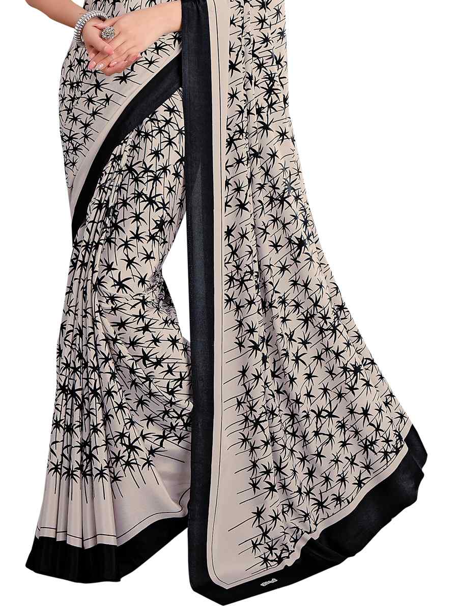 Multi Crepe Printed Casual Party Contemporary Saree