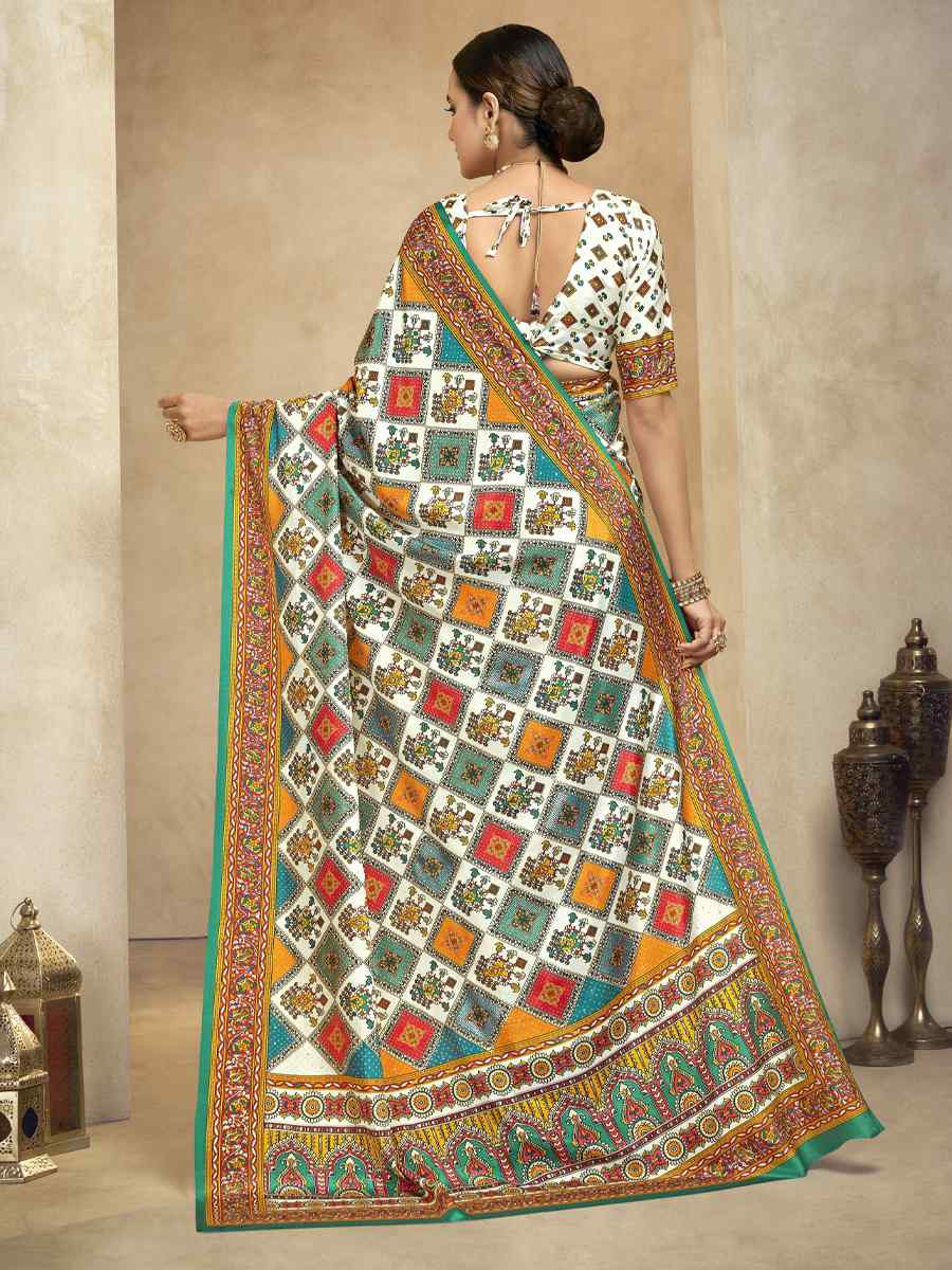 Multi Crepe Printed Casual Reception Festival Wedding Fancy Classic Style Sarees