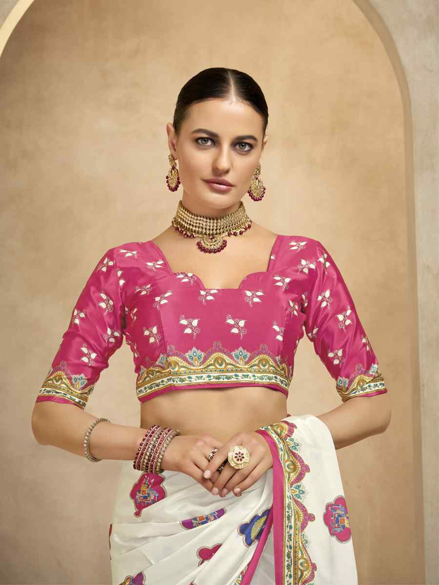 Multi Crepe Printed Casual Reception Festival Wedding Fancy Classic Style Sarees