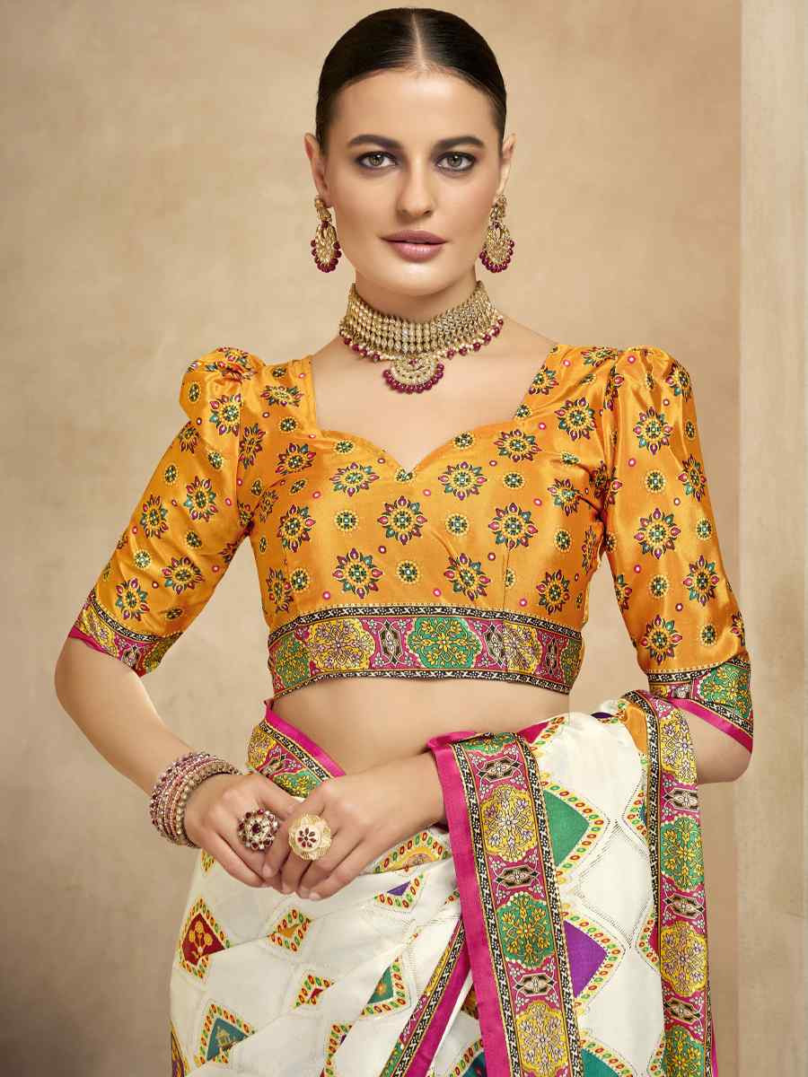 Multi Crepe Printed Casual Reception Festival Wedding Fancy Classic Style Sarees