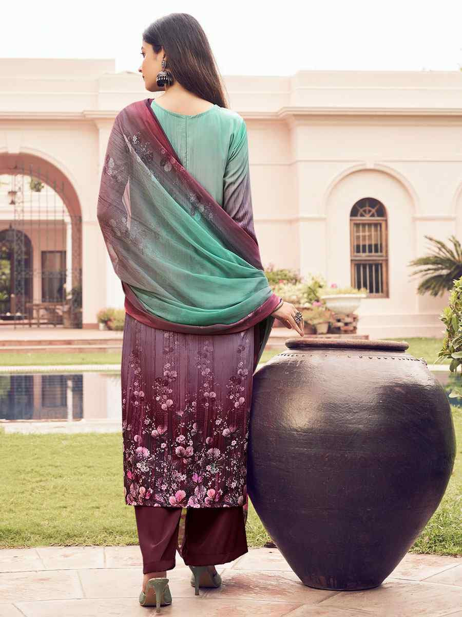 Multi Crepe Printed Festival Casual Pant Salwar Kameez