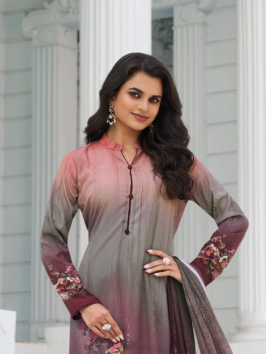 Multi Crepe Printed Party Casual Palazzo Pant Salwar Kameez