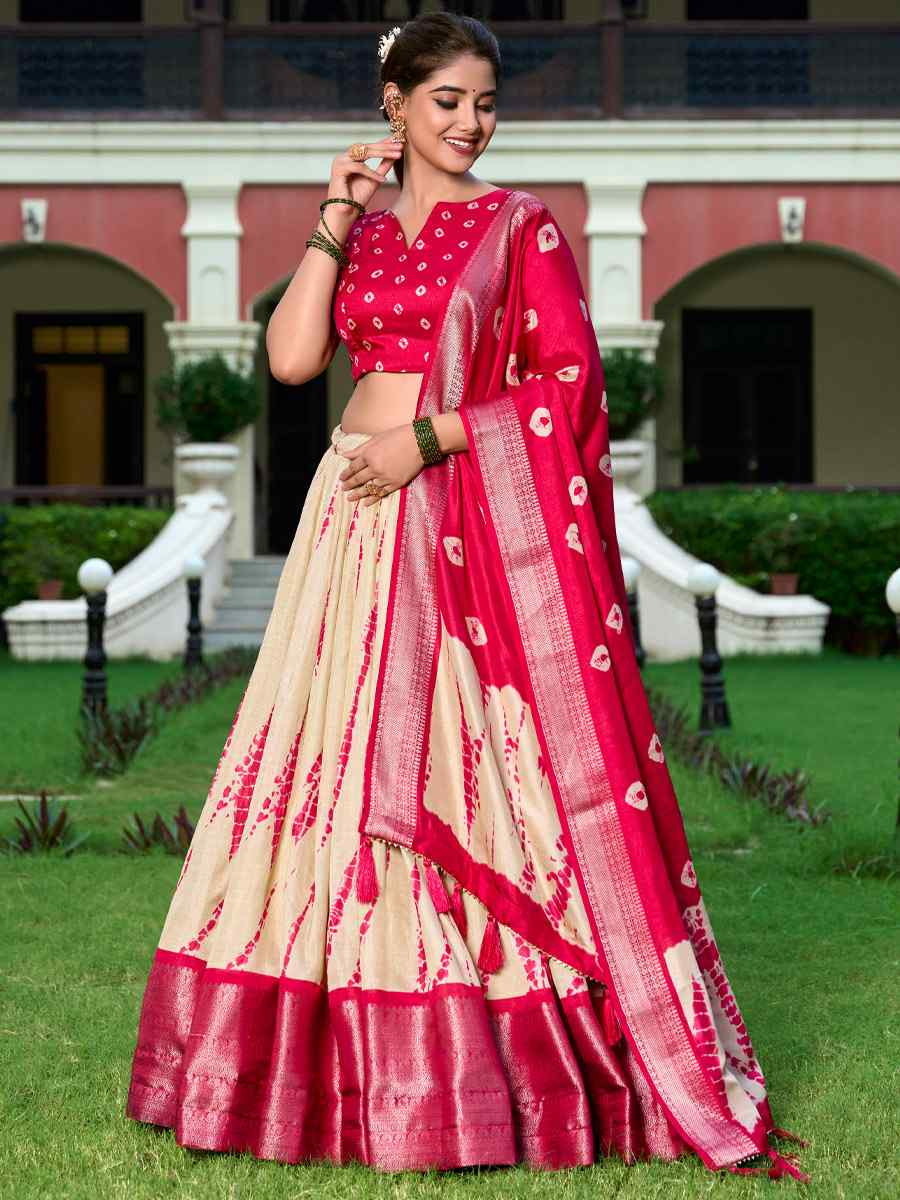 Multi Dola Silk Printed And Hand Embroidered Party Reception Wedding Lehenga Choli