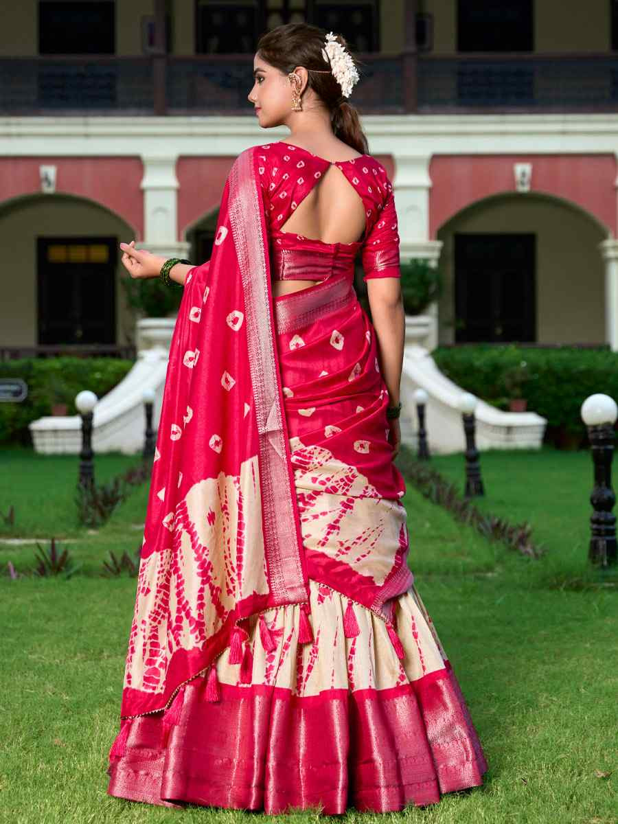 Multi Dola Silk Printed And Hand Embroidered Party Reception Wedding Lehenga Choli