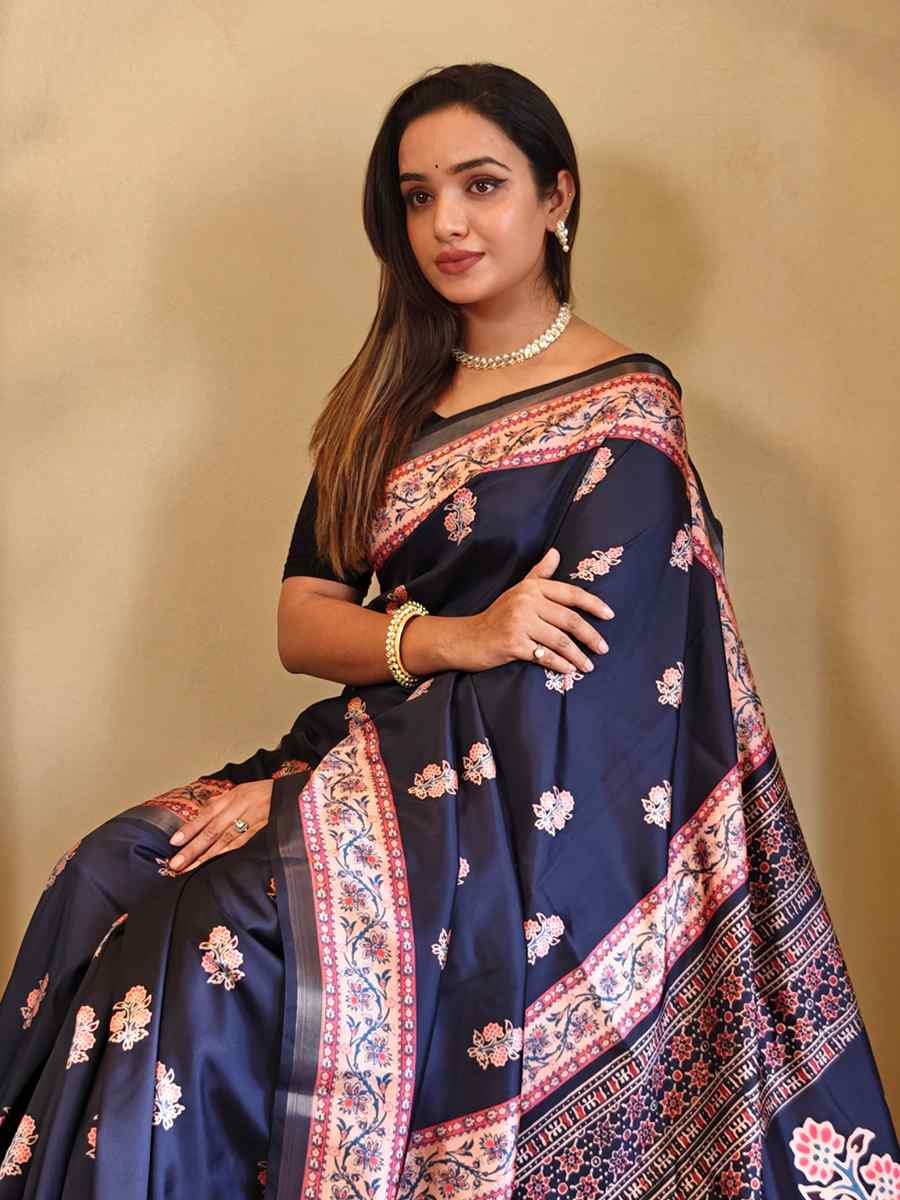 Multi Dola Viscose Printed Festival Wedding Fancy Heavy Border Saree