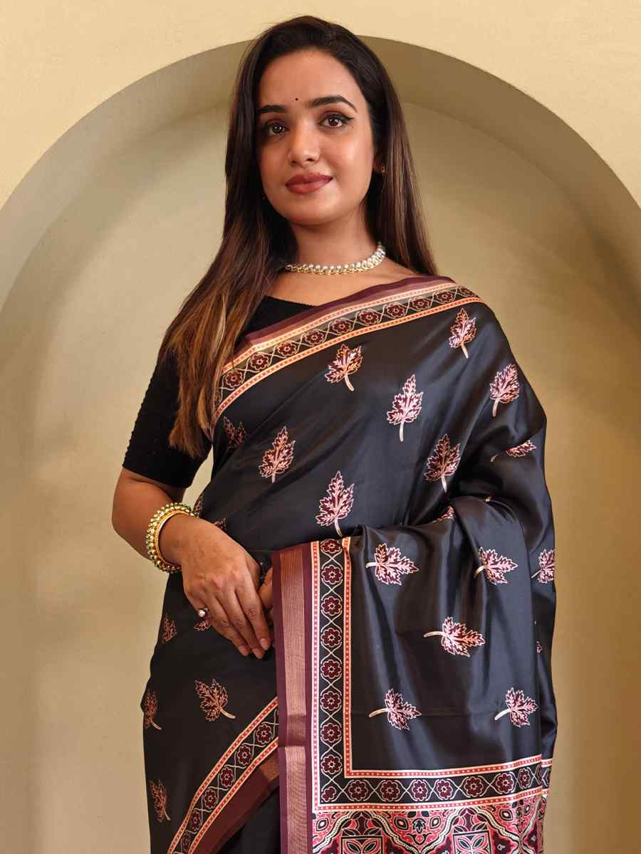 Multi Dola Viscose Printed Festival Wedding Fancy Heavy Border Saree