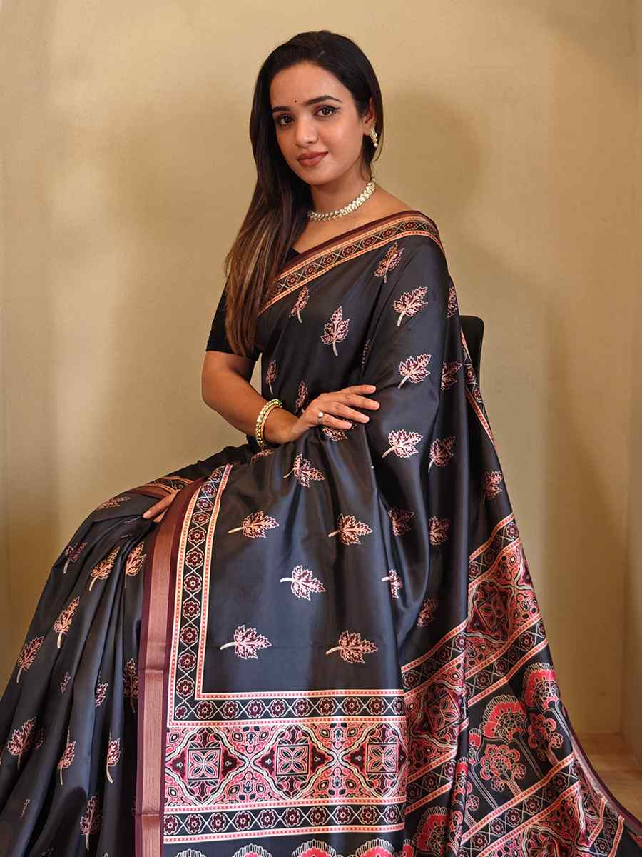 Multi Dola Viscose Printed Festival Wedding Fancy Heavy Border Saree