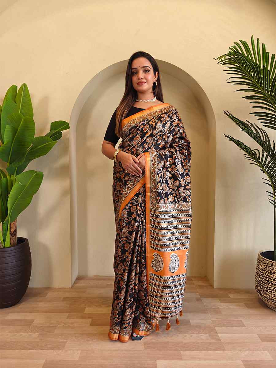 Multi Dola Viscose Printed Festival Wedding Fancy Heavy Border Saree