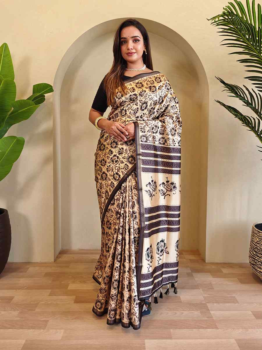 Multi Dola Viscose Printed Festival Wedding Fancy Heavy Border Saree
