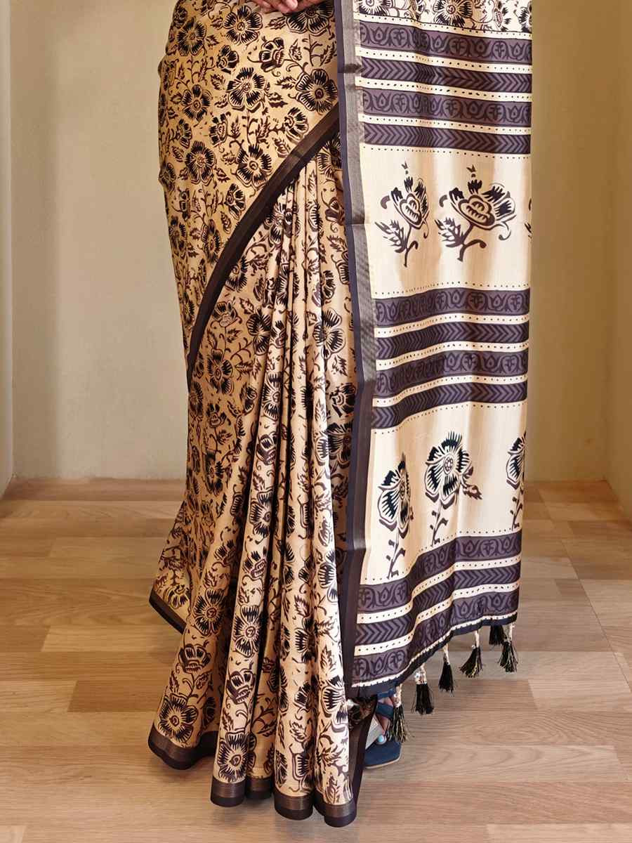 Multi Dola Viscose Printed Festival Wedding Fancy Heavy Border Saree