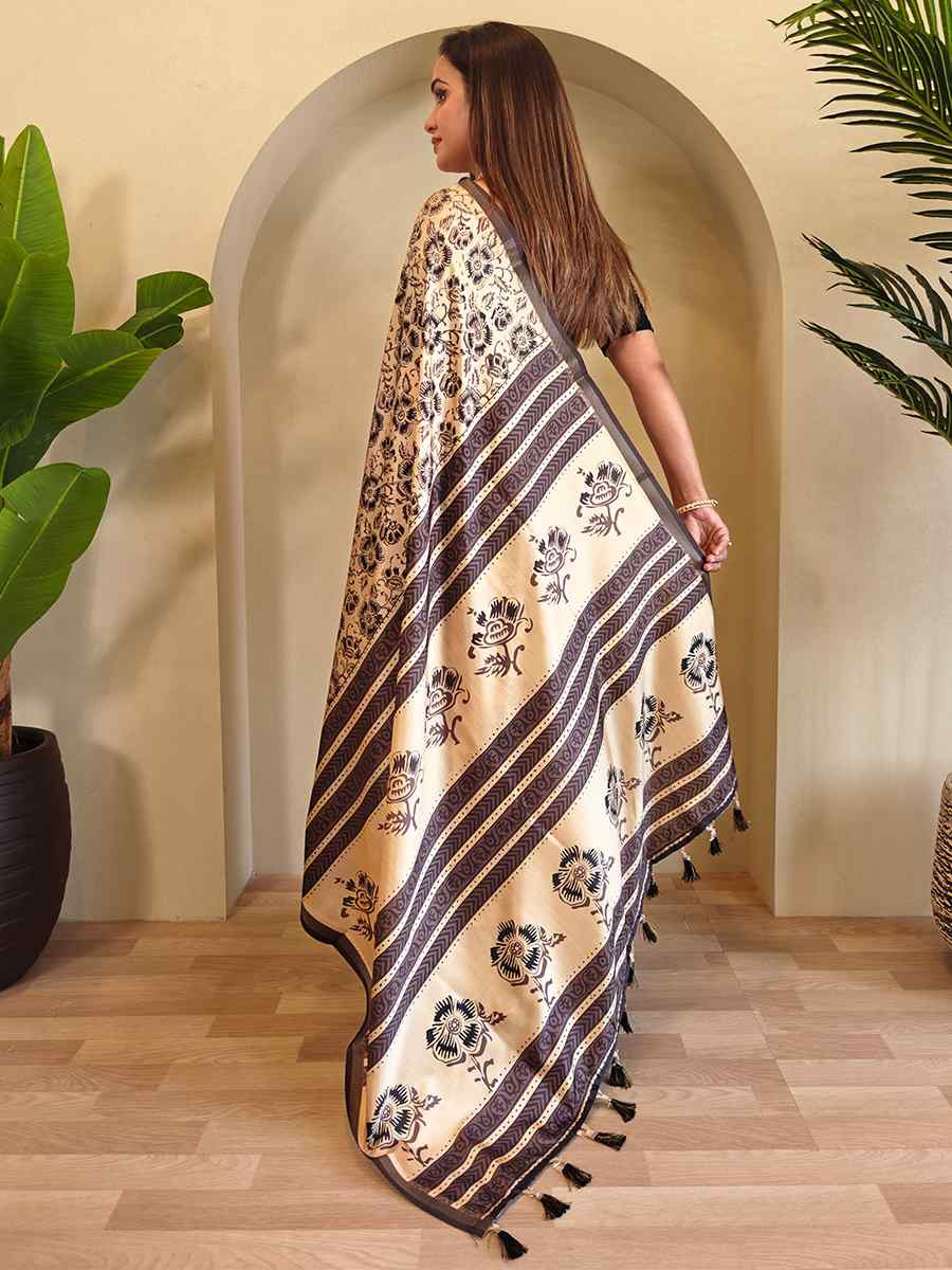 Multi Dola Viscose Printed Festival Wedding Fancy Heavy Border Saree