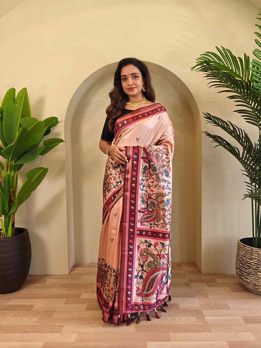 Multi Dola Viscose Printed Festival Wedding Fancy Heavy Border Saree