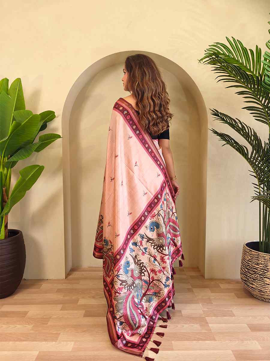 Multi Dola Viscose Printed Festival Wedding Fancy Heavy Border Saree