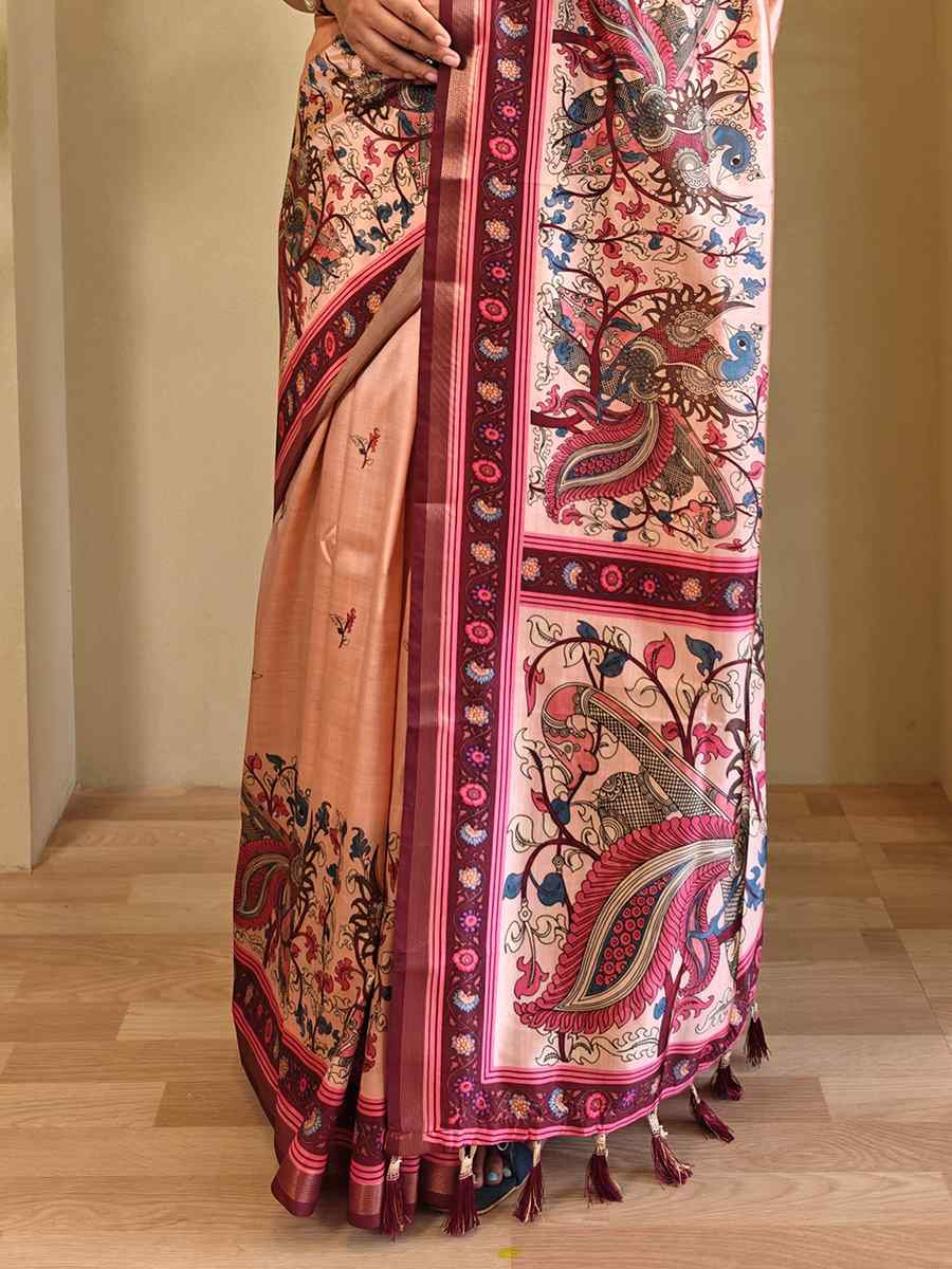 Multi Dola Viscose Printed Festival Wedding Fancy Heavy Border Saree