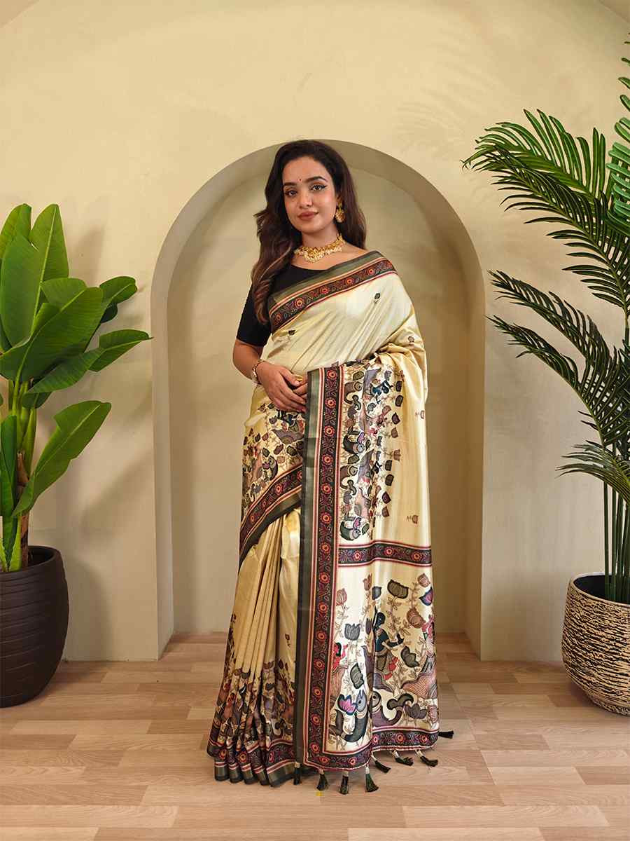 Multi Dola Viscose Printed Festival Wedding Fancy Heavy Border Saree