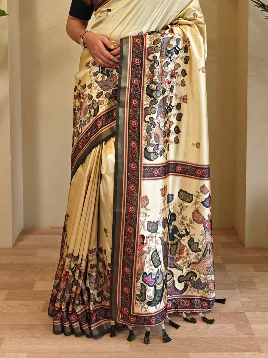 Multi Dola Viscose Printed Festival Wedding Fancy Heavy Border Saree
