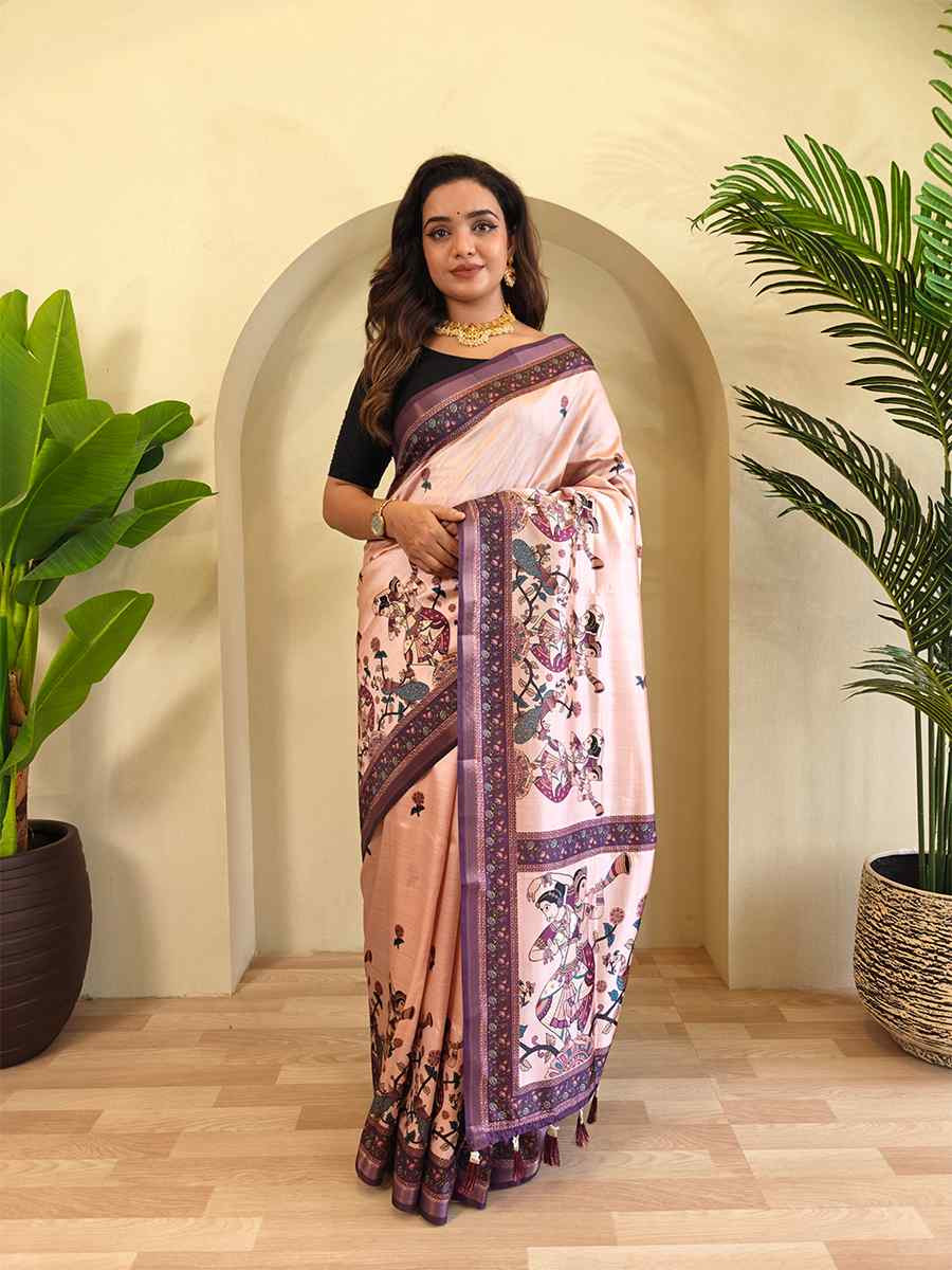 Multi Dola Viscose Printed Festival Wedding Fancy Heavy Border Saree