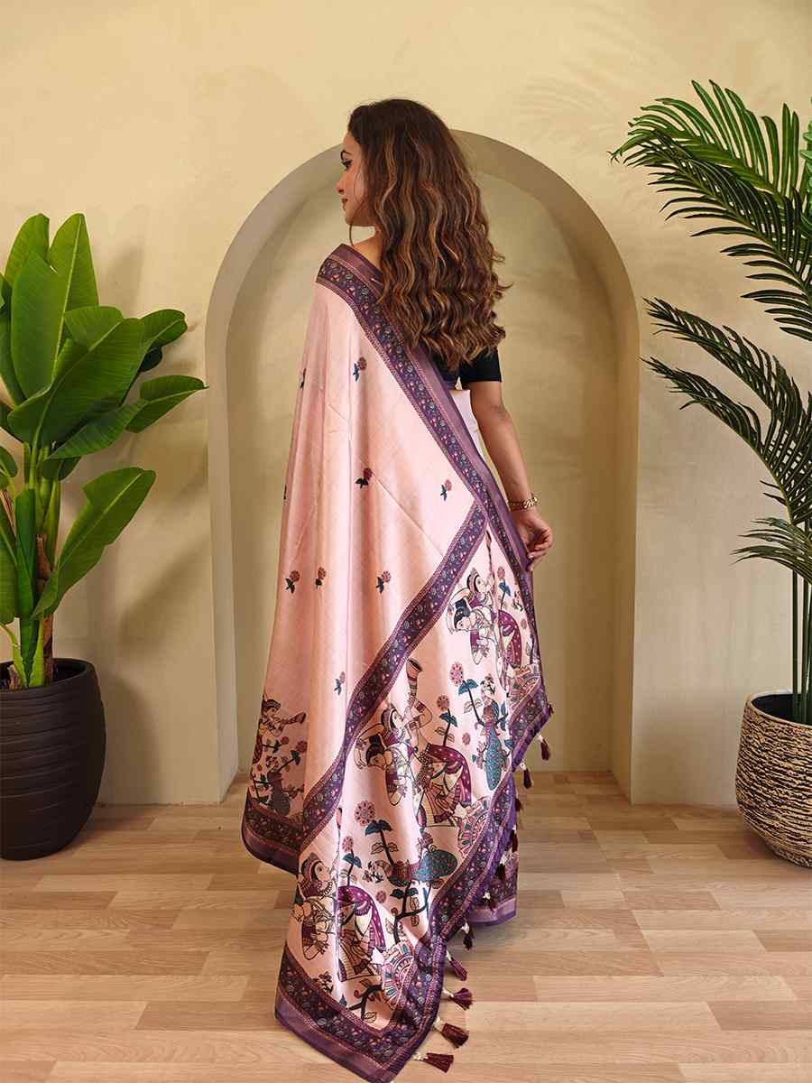 Multi Dola Viscose Printed Festival Wedding Fancy Heavy Border Saree