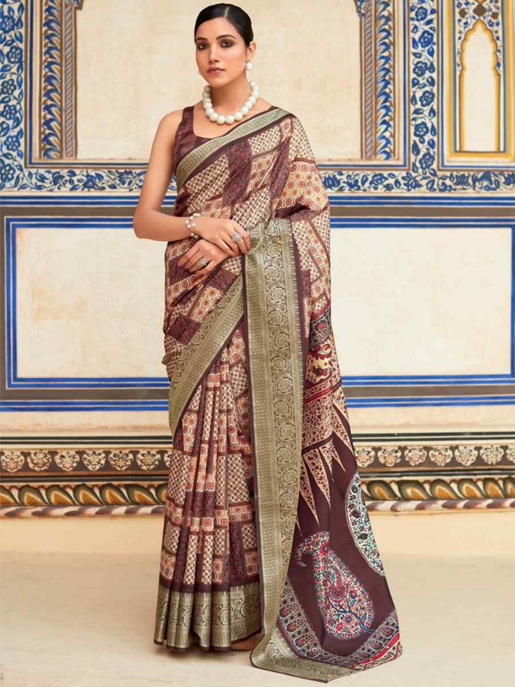 Multi Dola Viscose Silk Handwoven Casual Festival Contemporary Saree