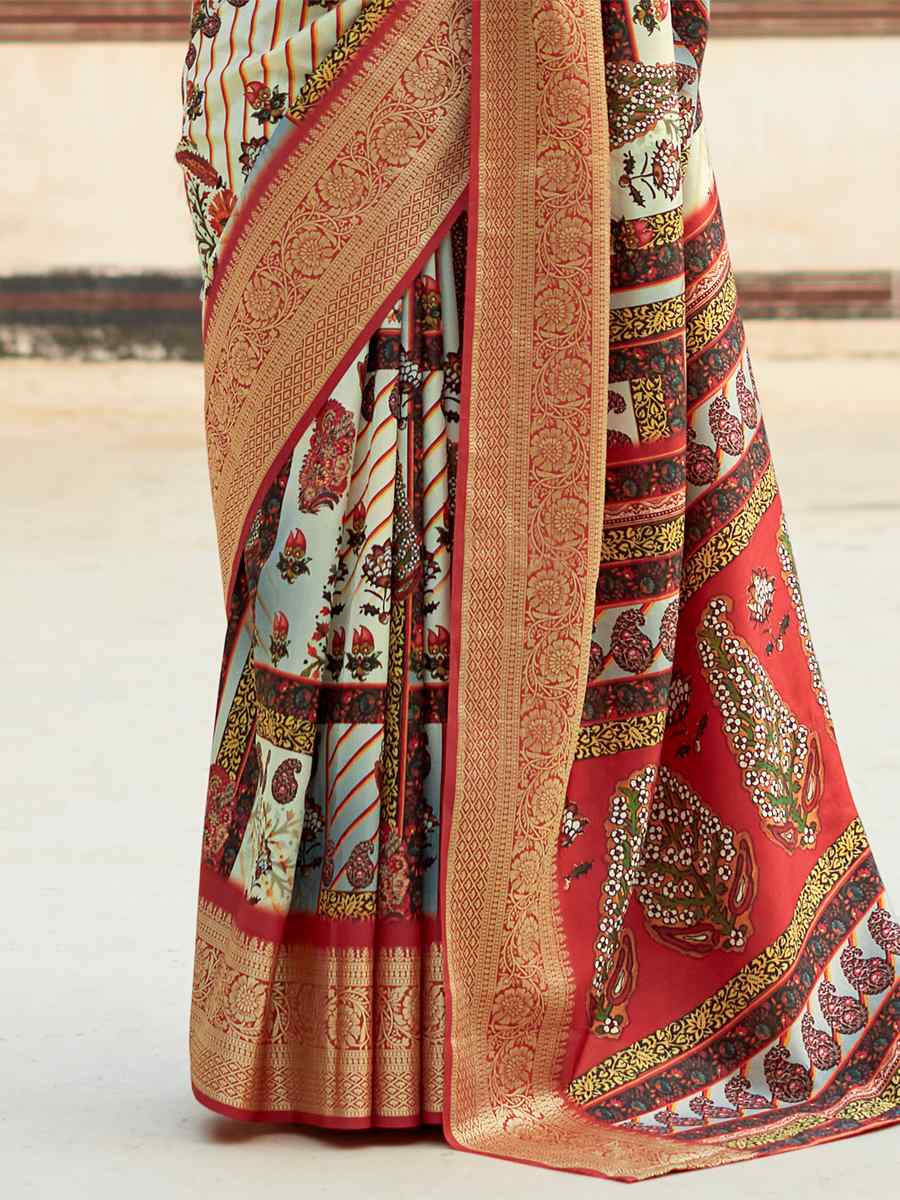 Multi Dola Viscose Silk Handwoven Casual Festival Contemporary Saree