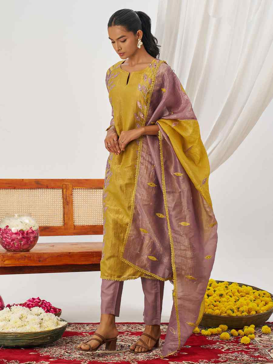 Multi Fancy Crush Silk Embroidery Party Wedding Festival Casual Ready  Pant Salwar Kameez