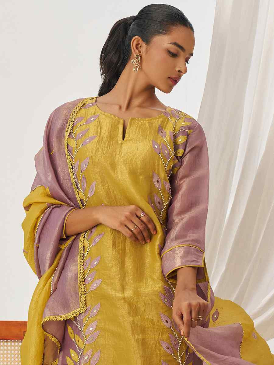 Multi Fancy Crush Silk Embroidery Party Wedding Festival Casual Ready  Pant Salwar Kameez