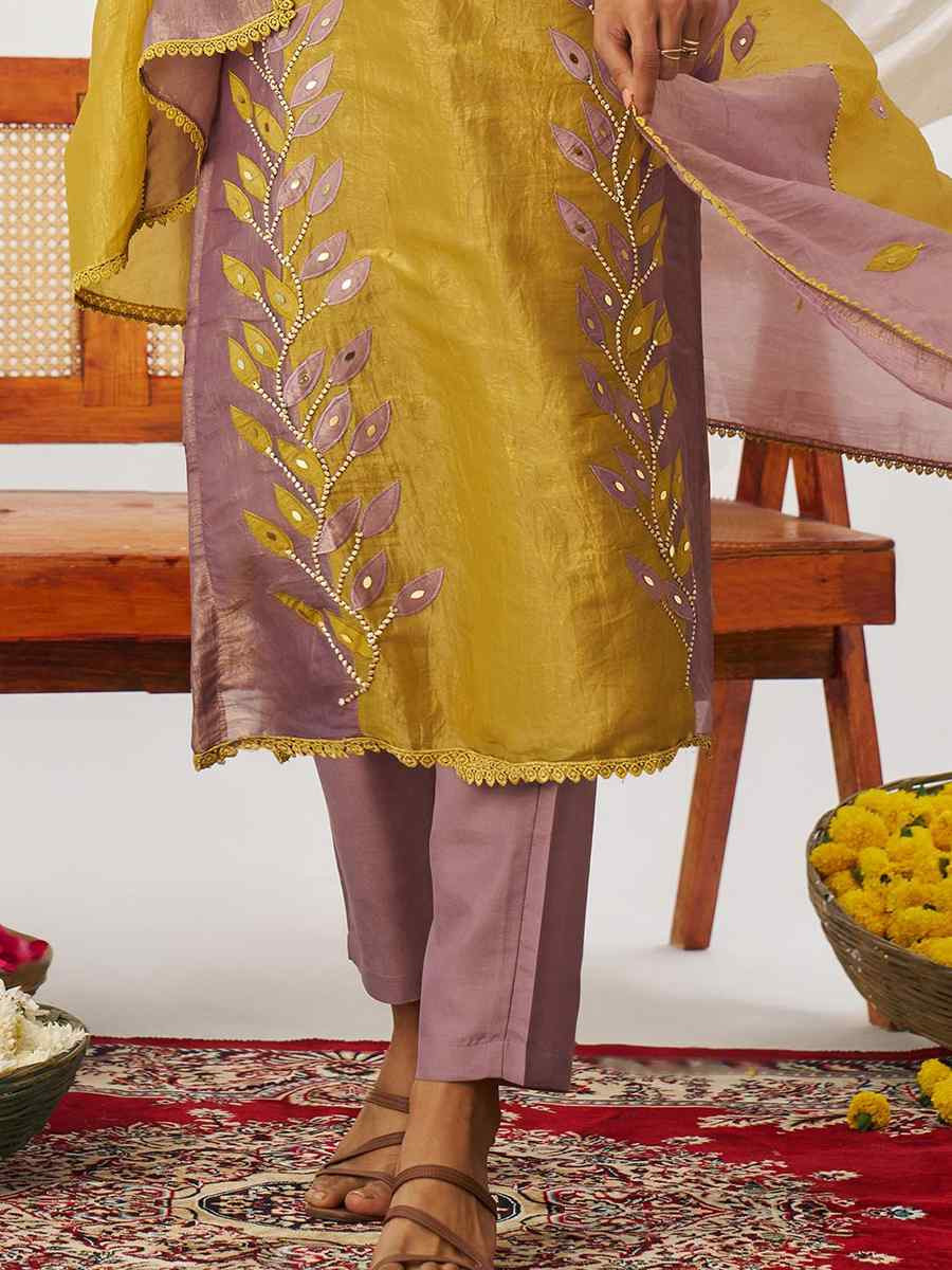 Multi Fancy Crush Silk Embroidery Party Wedding Festival Casual Ready  Pant Salwar Kameez