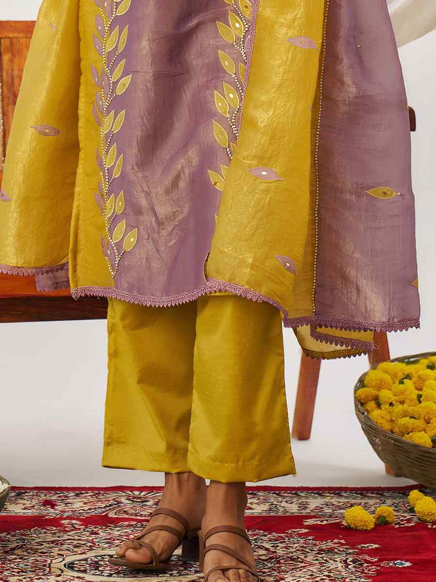 Multi Fancy Crush Silk Embroidery Party Wedding Festival Casual Ready  Pant Salwar Kameez