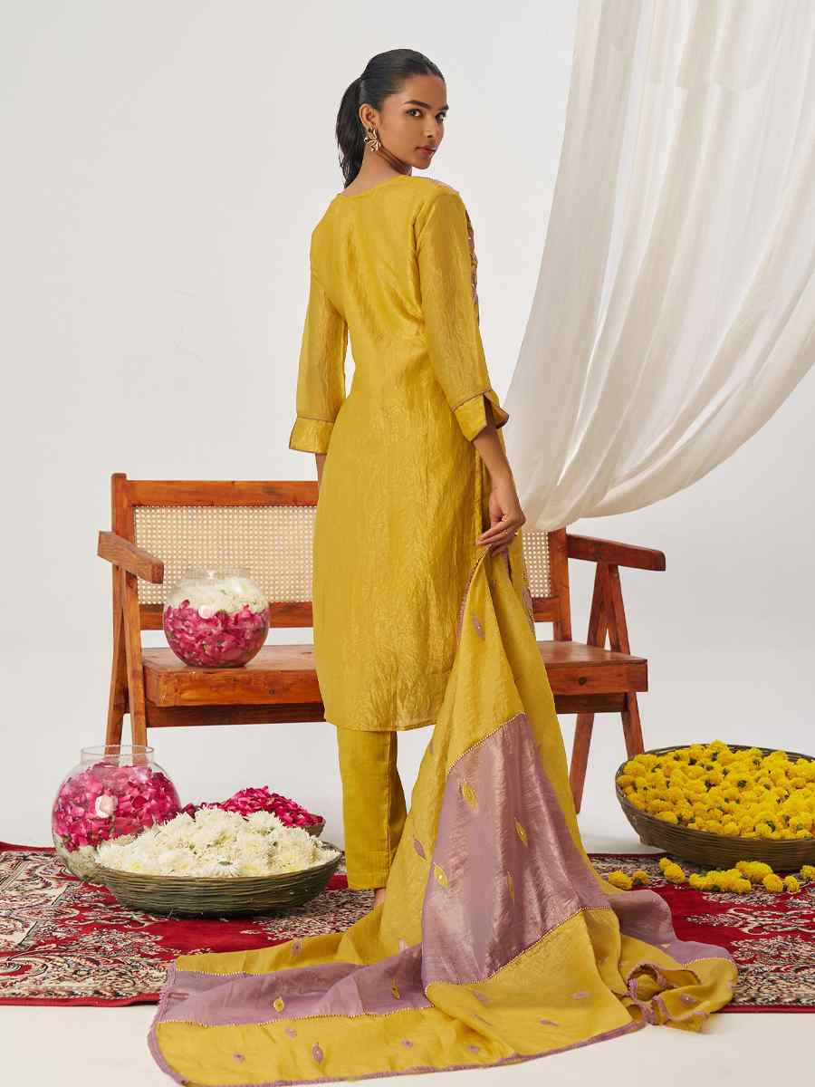 Multi Fancy Crush Silk Embroidery Party Wedding Festival Casual Ready  Pant Salwar Kameez