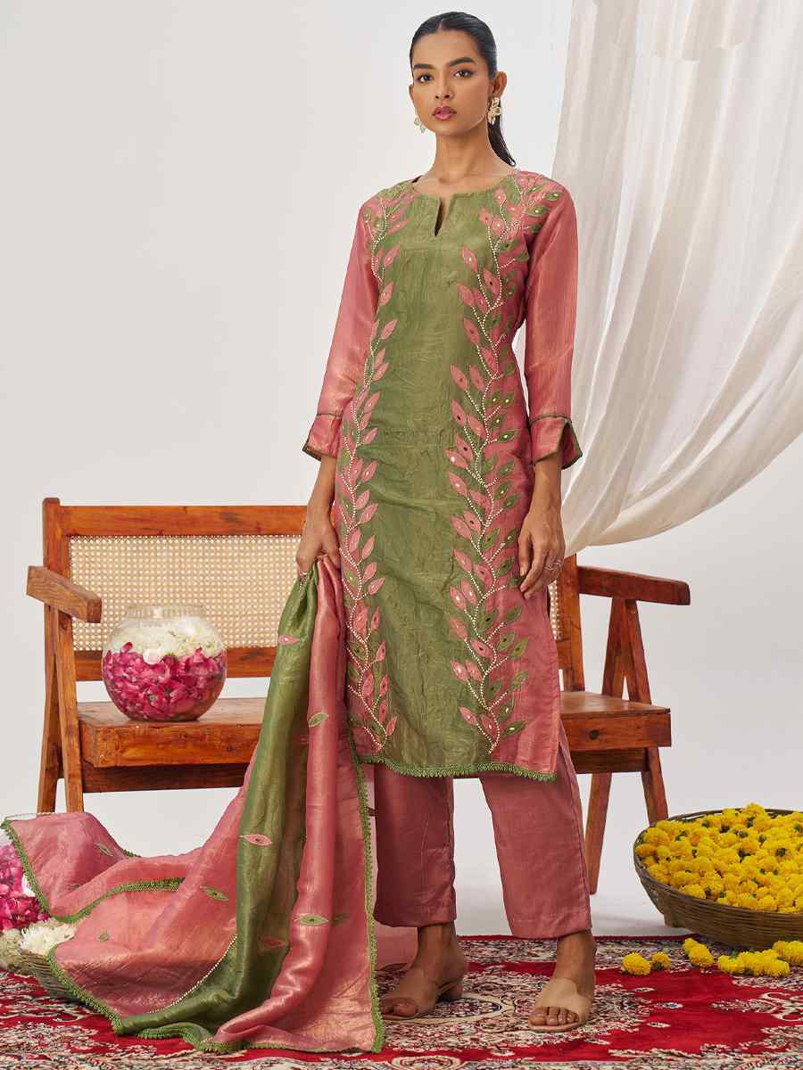 Multi Fancy Crush Silk Embroidery Party Wedding Festival Casual Ready Pant Salwar Kameez