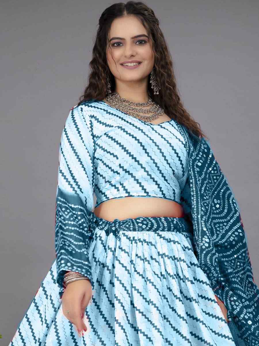 Multi Foil Cotton Printed Festival Contemporary Lehenga Choli