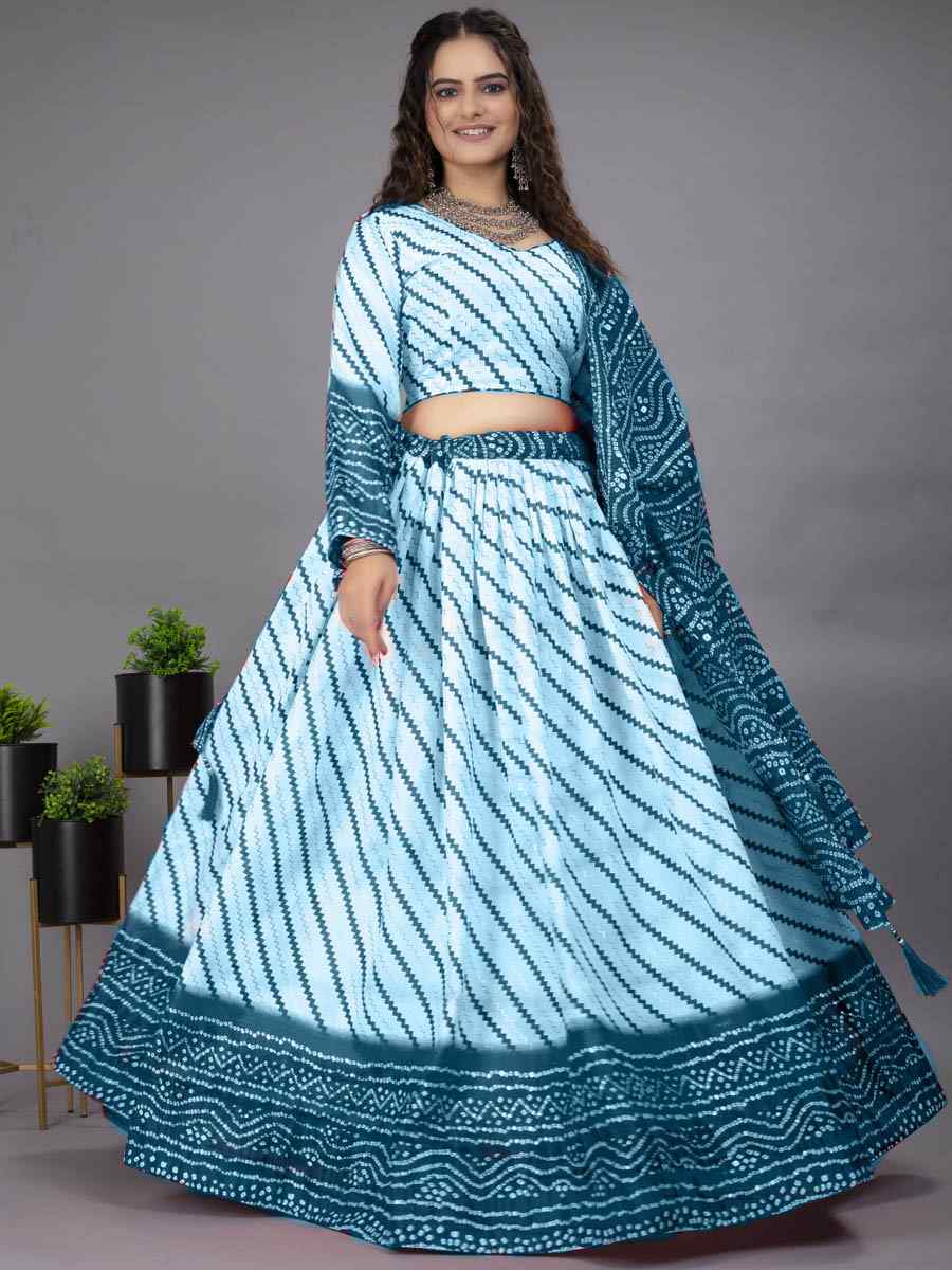Multi Foil Cotton Printed Festival Contemporary Lehenga Choli