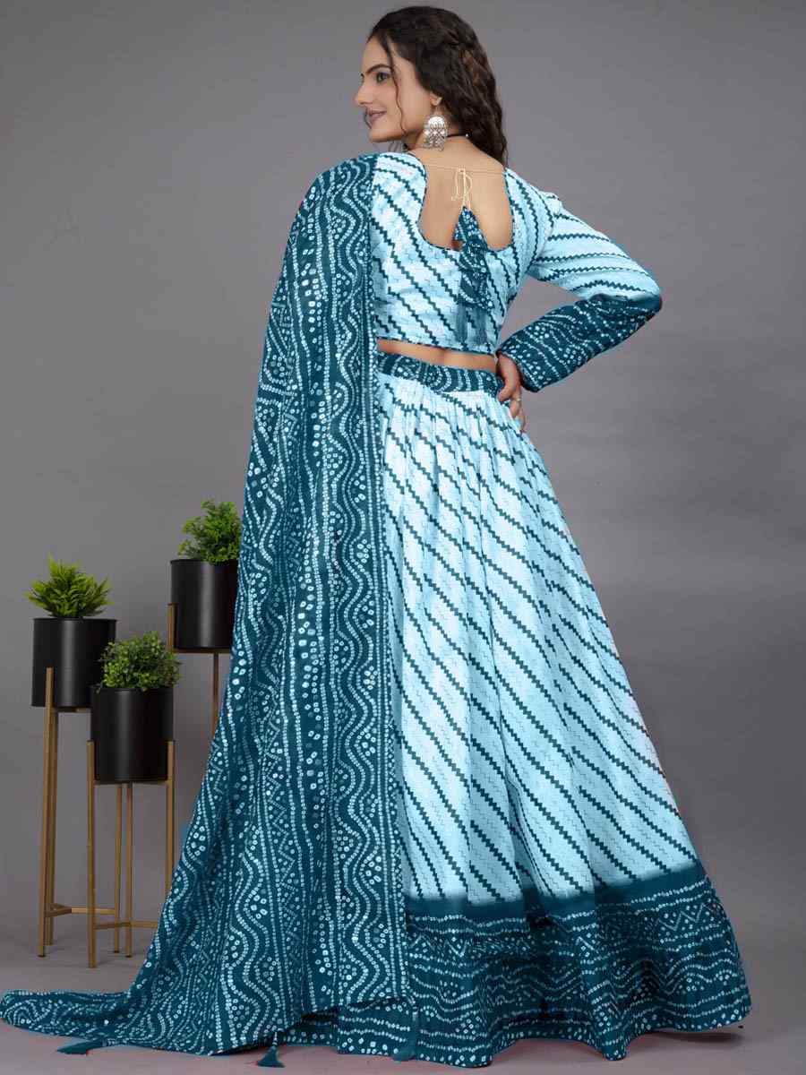Multi Foil Cotton Printed Festival Contemporary Lehenga Choli