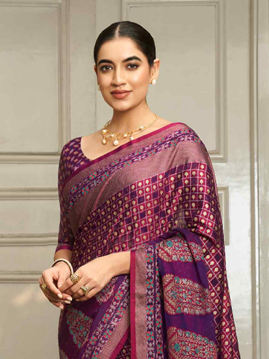 Multi Georgette Handwoven Festival Wedding Fancy Heavy Border Saree