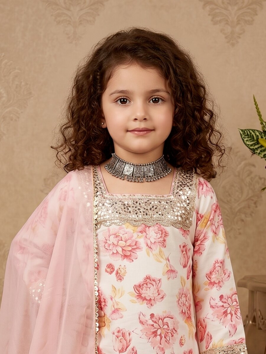 Multi Heavy chinon Embroidered Sequins Printed Ethnic Casual Festival Party Wedding Salwars Girls Wear