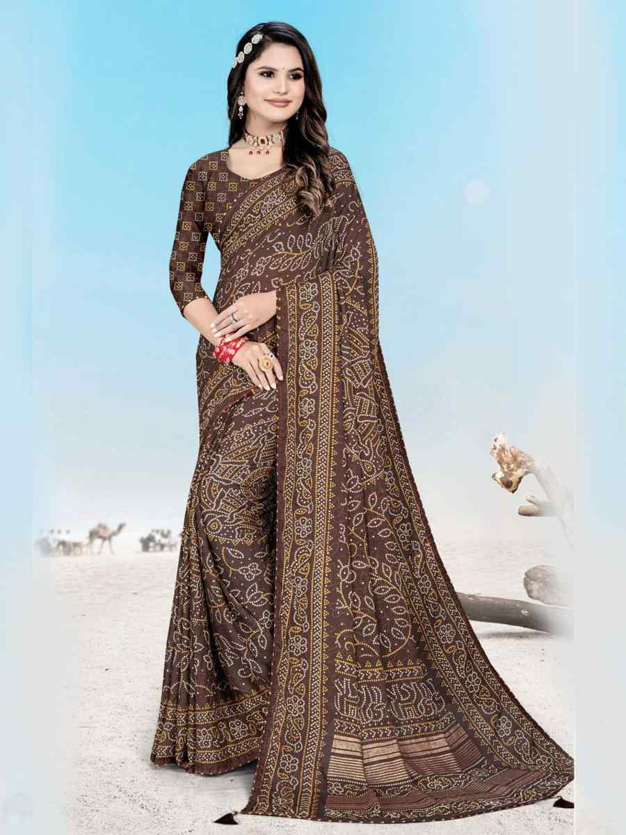 Multi Heavy Dull Moss Printed Festival Casual Contemporary Saree