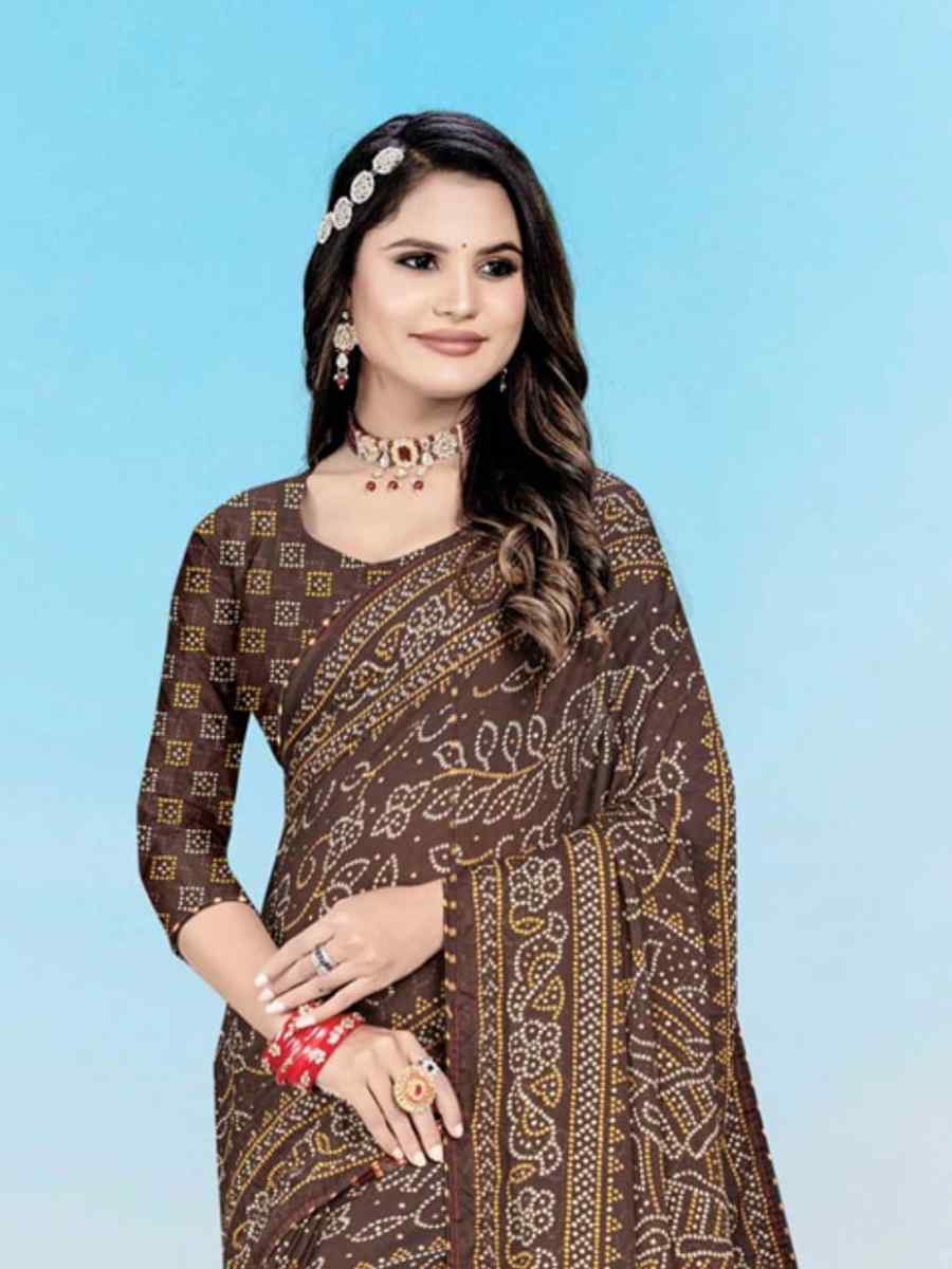 Multi Heavy Dull Moss Printed Festival Casual Contemporary Saree