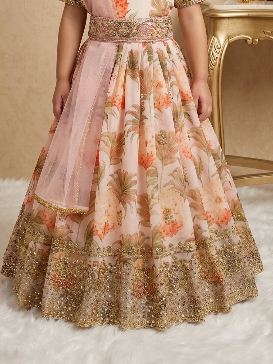 Multi Heavy Fox Georgette Printed Embroidered Sequins Ethnic Casual Festival Party Wedding Gown
