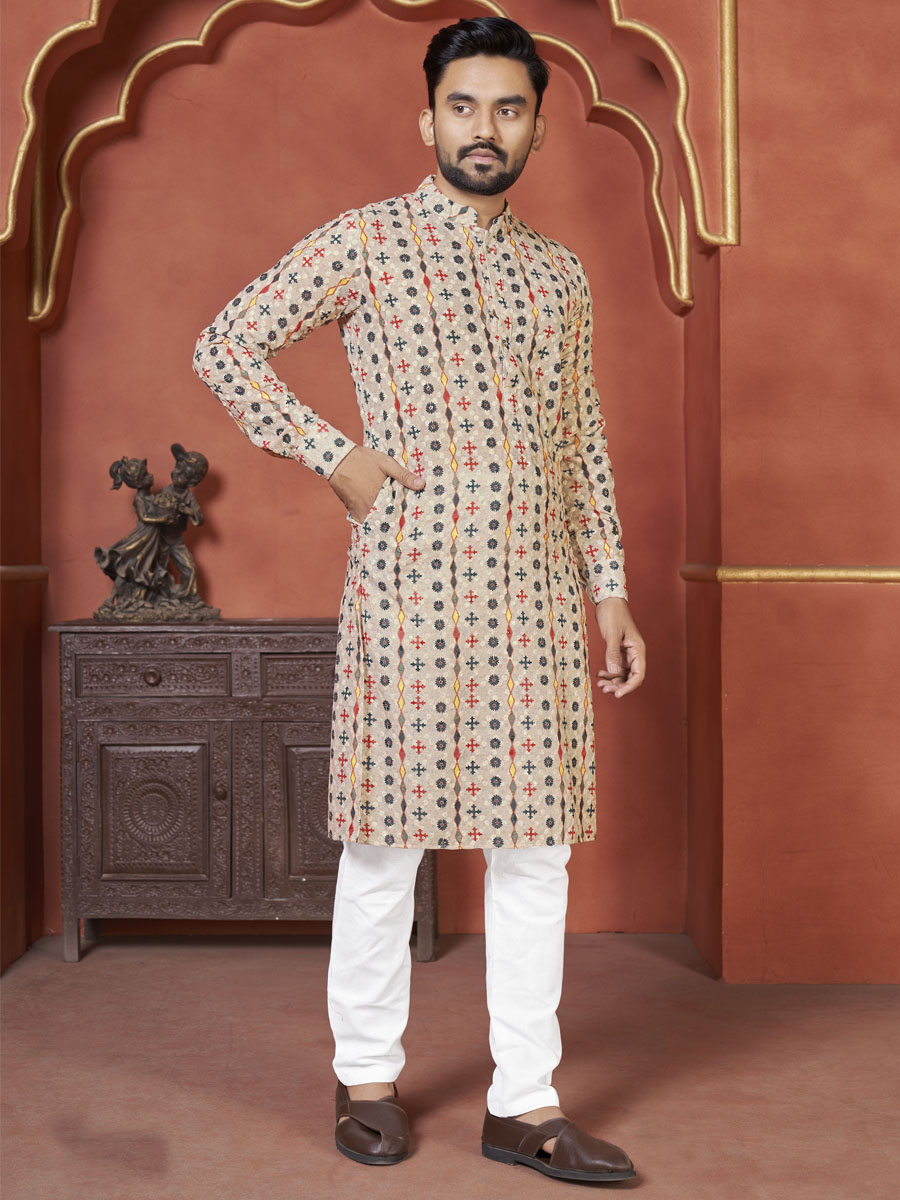 Multi Heavy PC Cotton Printed Festival Casual Kurta