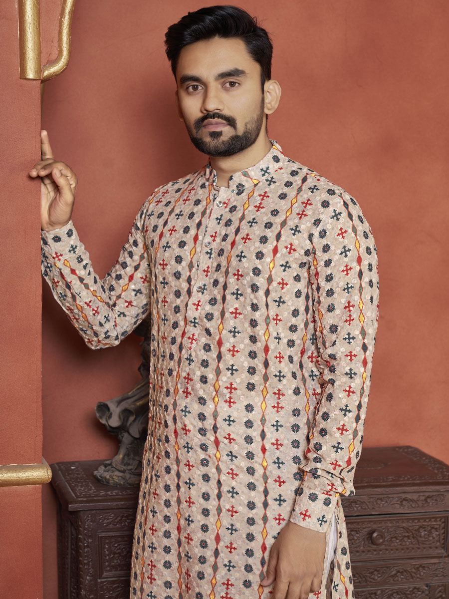 Multi Heavy PC Cotton Printed Festival Casual Kurta