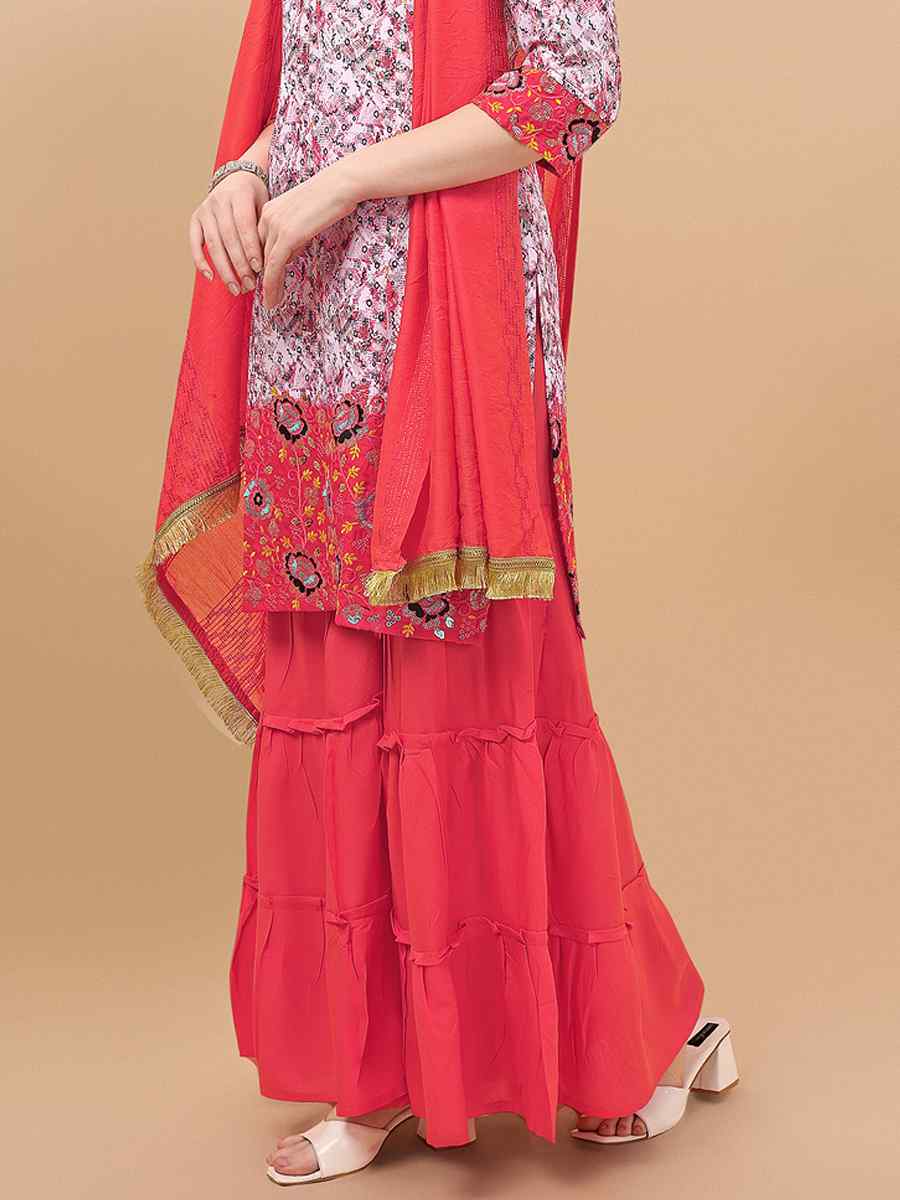 Multi Heavy Rayon 14 kg Printed Festival Casual Palazzo Pant Salwar Kameez