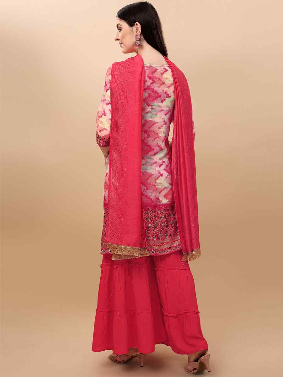 Multi Heavy Rayon 14 kg Printed Festival Casual Palazzo Pant Salwar Kameez