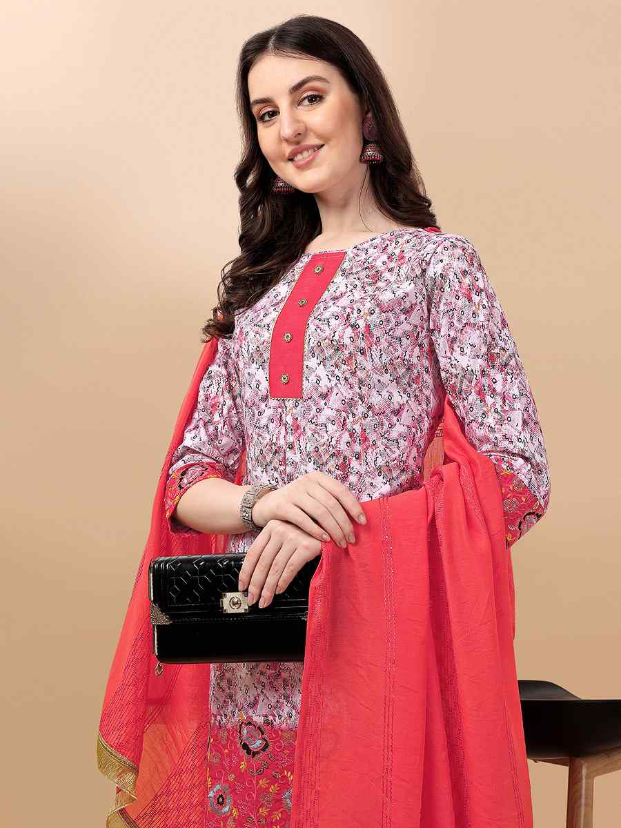 Multi Heavy Rayon 14 kg Printed Festival Casual Palazzo Pant Salwar Kameez