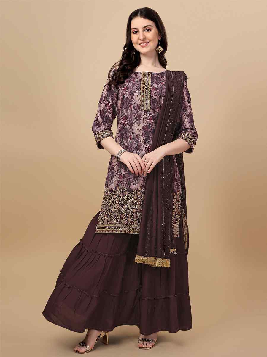 Multi Heavy Rayon 14 kg Printed Festival Casual Palazzo Pant Salwar Kameez