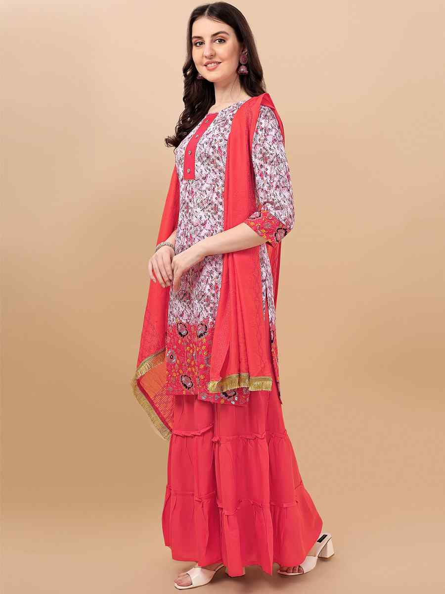 Multi Heavy Rayon 14 kg Printed Festival Casual Palazzo Pant Salwar Kameez