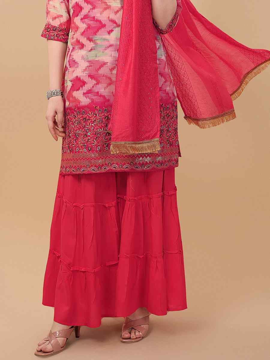 Multi Heavy Rayon 14 kg Printed Festival Casual Palazzo Pant Salwar Kameez