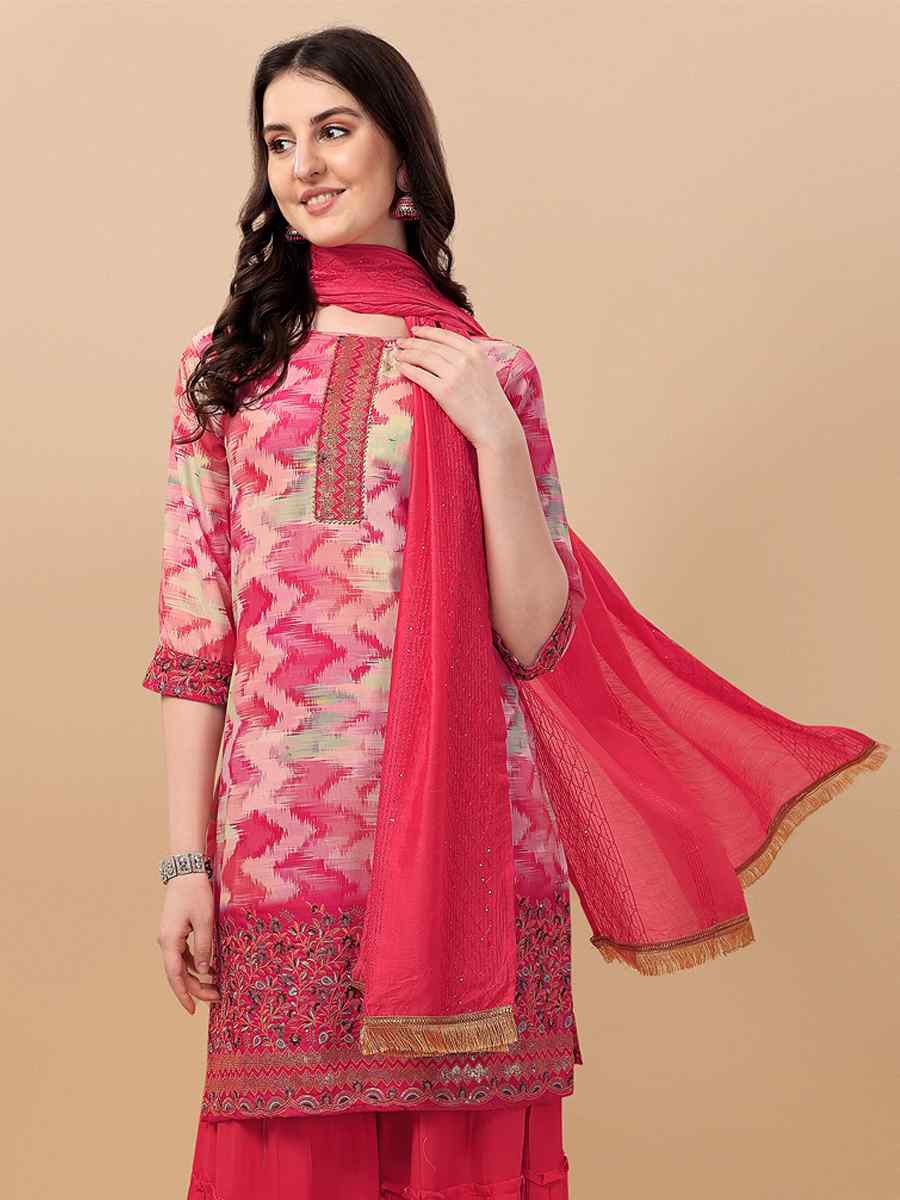 Multi Heavy Rayon 14 kg Printed Festival Casual Palazzo Pant Salwar Kameez