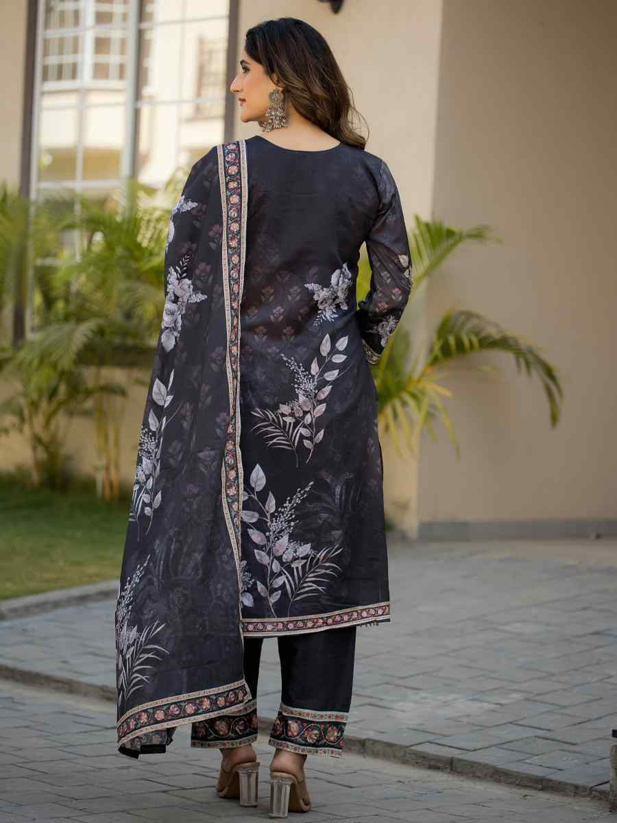 Multi Heavy Soft Chinon Printed Festival Casual Ready Pant Salwar Kameez