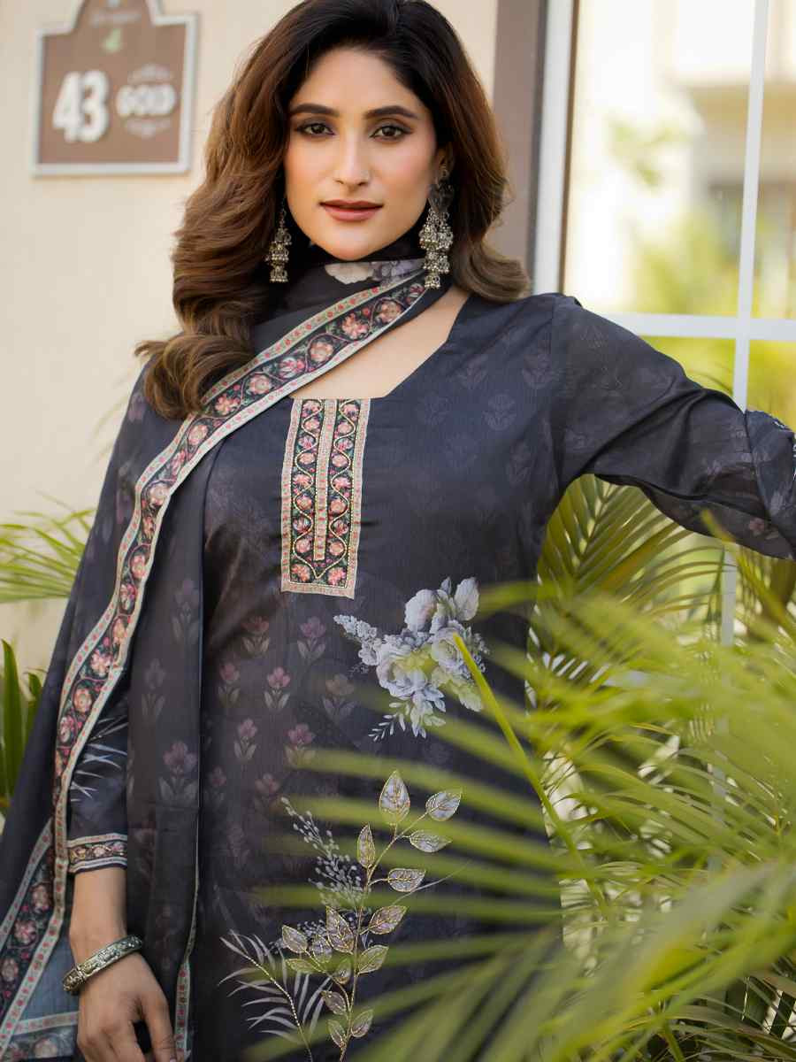 Multi Heavy Soft Chinon Printed Festival Casual Ready Pant Salwar Kameez