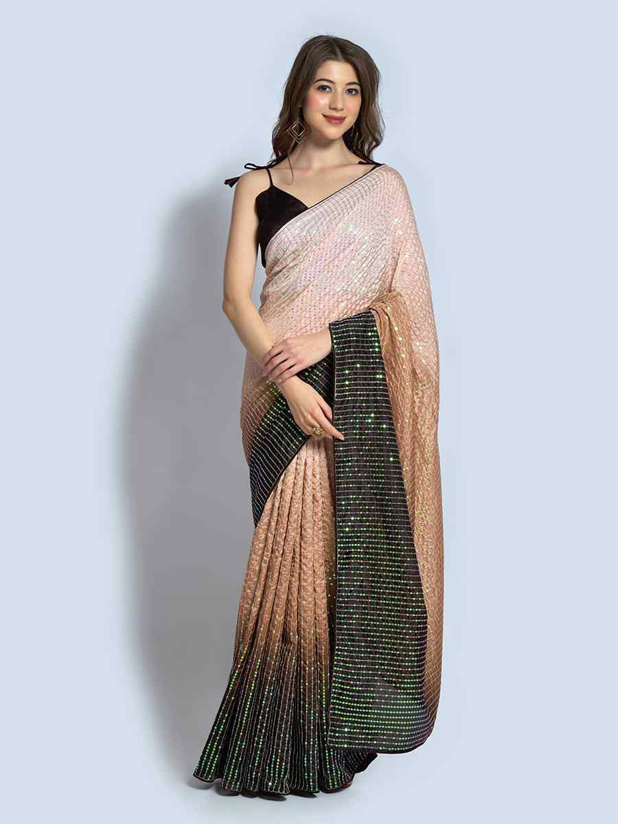 Multi Heavy Vichitra Silk Printed Festival Wedding Fancy Heavy Border Saree